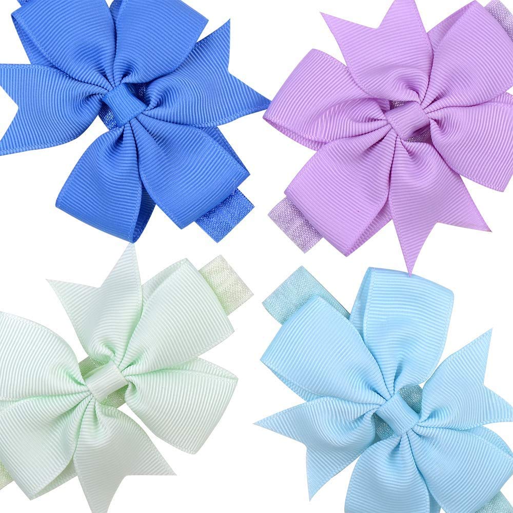 SANNIDHI Satin Head Bands 10 Pcs Bowknot Elastic Head Hair Bands for Babies, Kids and Girls - Multicolor SANNIDHI Satin Head Bands 10 Pcs Bowknot Elastic Head Hair Bands for Babies, Kids and Girls - Multicolor